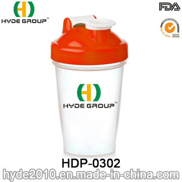 400 ml Kunststoff Mixer Shaker Flasche, Kunststoff Protein Shaker Flasche (HDP-0302)